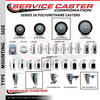 Service Caster 4'' Black Poly Swivel 1-1/4'' Expanding Stem Caster Total Lock Brake SCC-EXTTL20S414-PPUB-BLK-114